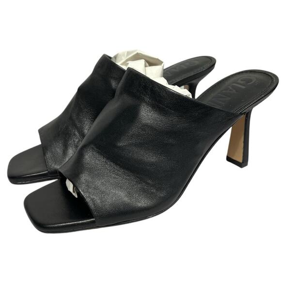 Gianni Bini Leather Black Heel Sandals / Size-8M - Picture 3 of 9